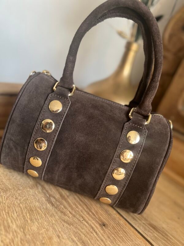 Sac en cuir Suédine choco – Modèle Tiffany