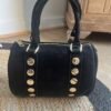 Sac en cuir Suédine noir – Modèle Tiffany