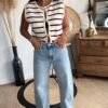 Jean ballon fit bleu - modèle Virginie