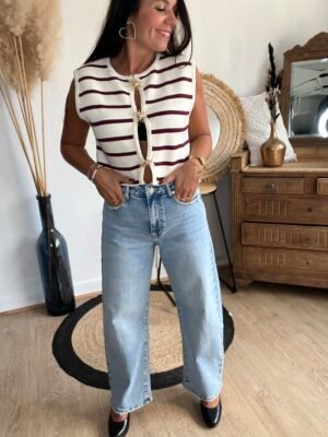 Jean ballon fit bleu - modèle Virginie
