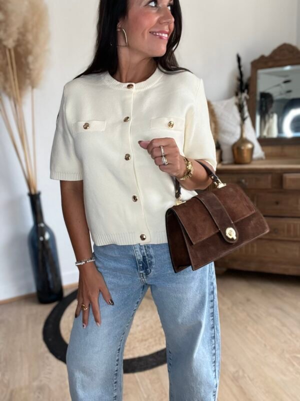 Gilet beige  – Modèle Brie