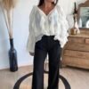 Pantalon fluide noir - Modèle Dylan