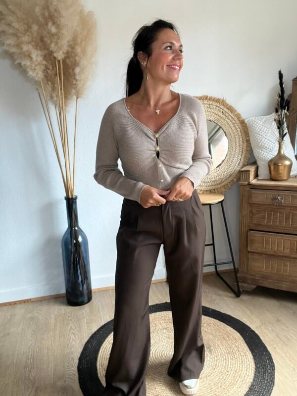 Pantalon fluide chocolat - Modèle Dylan