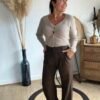 Pantalon fluide chocolat - Modèle Dylan