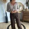 Pantalon fluide chocolat - Modèle Dylan