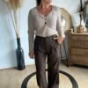 Pantalon fluide chocolat - Modèle Dylan