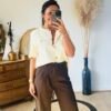 Gilet beige  – Modèle Brie