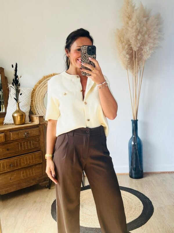 Gilet beige  – Modèle Brie