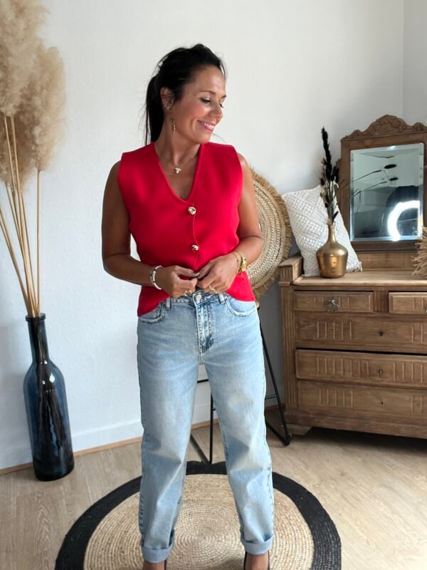 Jean mom fit bleu clair - modèle Claudia