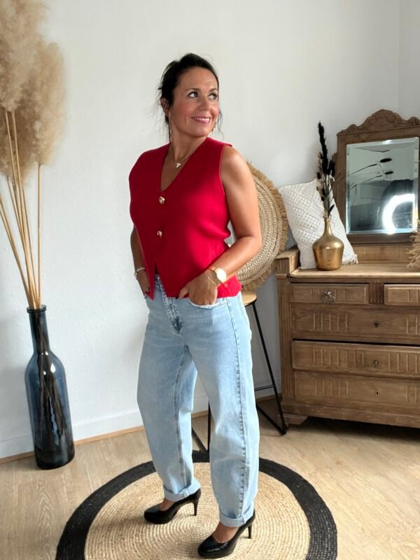 Jean mom fit bleu clair - modèle Claudia