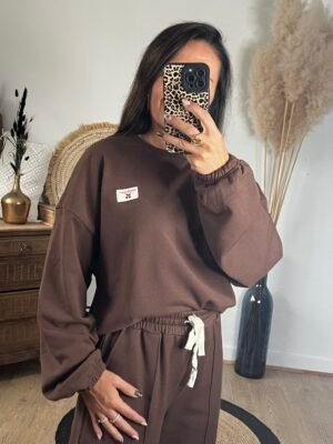 Sweat chocolat  – Modèle Louna