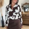 Chemise imprimée vache – Modèle Louise