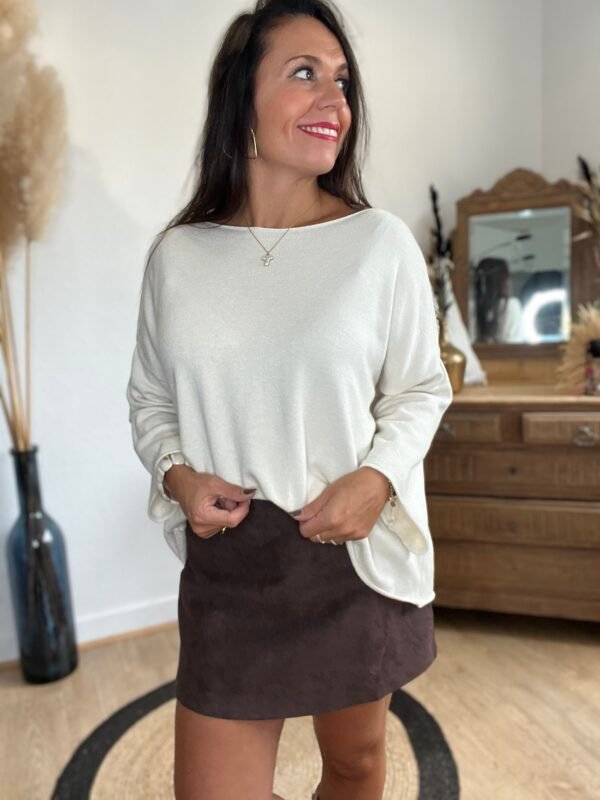 Pull écru – Modèle Coralie