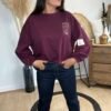 Sweat bordeaux More Amor - Modèle Lauren