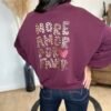 Sweat bordeaux More Amor - Modèle Lauren