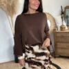 Pull marron  – Modèle Coralie