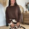Pull marron  – Modèle Coralie
