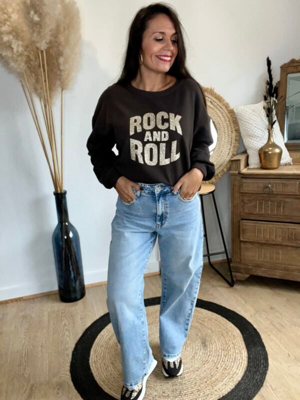 Sweat marron Gold - Modèle Rock