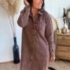 Robe chemise denim chocolat Robe chemise denim chocolat