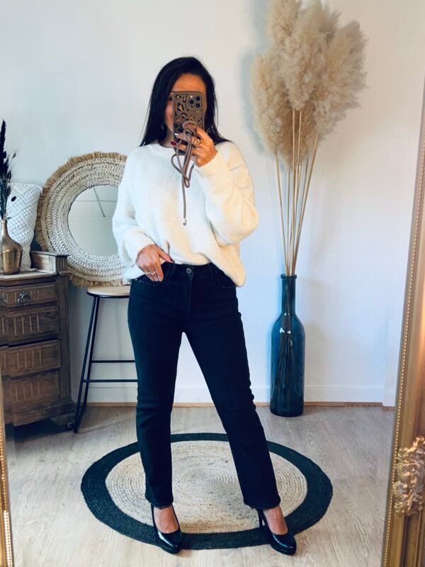 jean mom fit noir