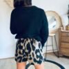 jupe short imprimée vache