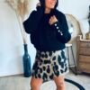 jupe short imprimée vache