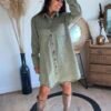ROBE CHEMISE DENIM KAKI