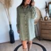 ROBE CHEMISE DENIM KAKI
