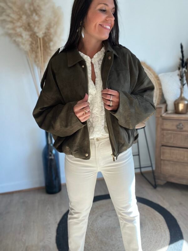 veste bombers suedine kaki veste bombers suedine kaki