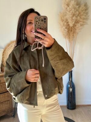 veste bombers suedine kaki veste bombers suedine kaki