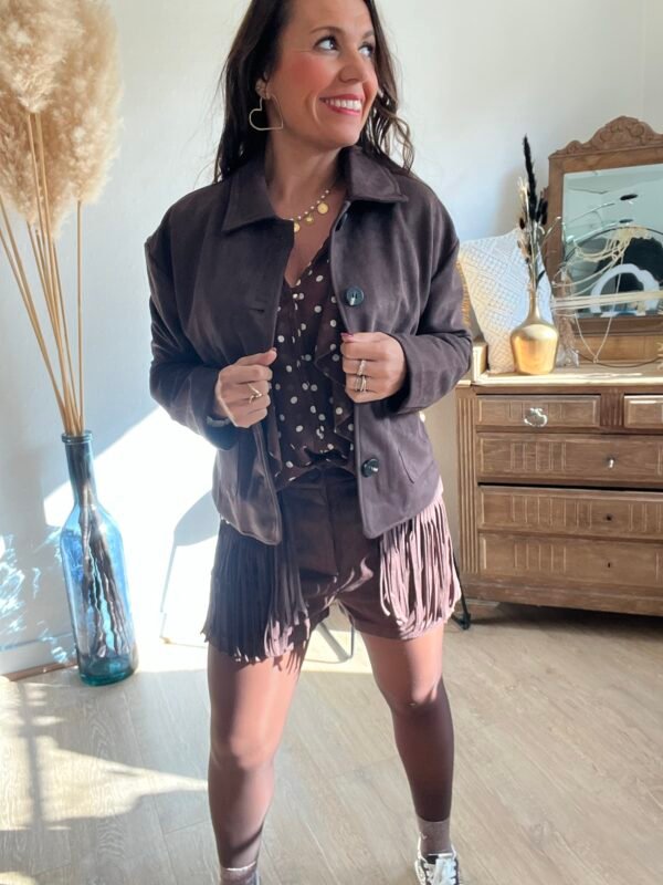 veste en daim marron veste en daim marron