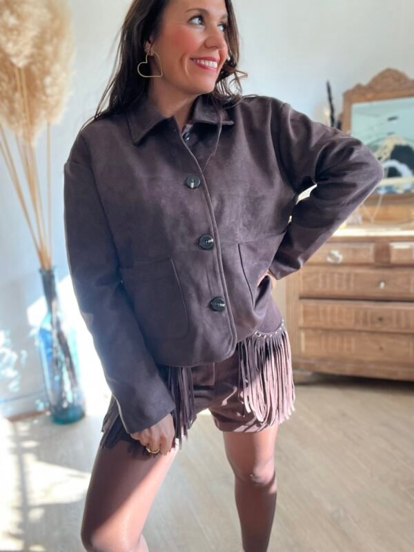 veste en daim marron veste en daim marron