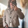 veste en daim taupe veste en daim taupe
