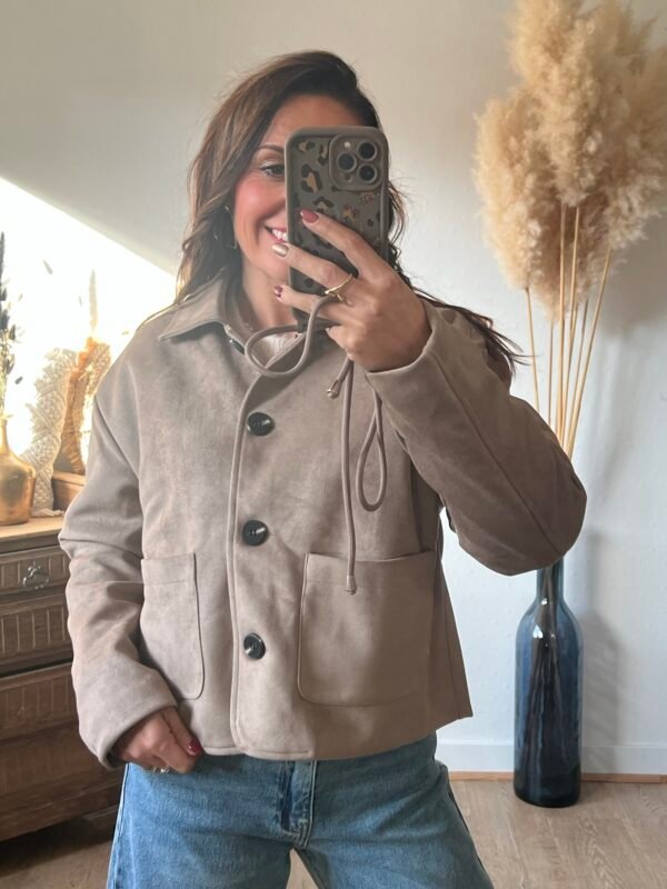 veste en daim taupe veste en daim taupe