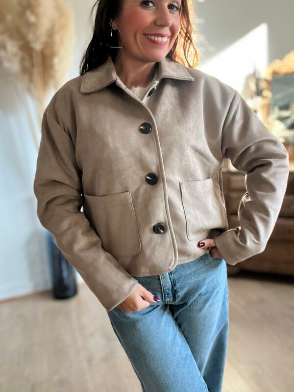 veste en daim taupe veste en daim taupe