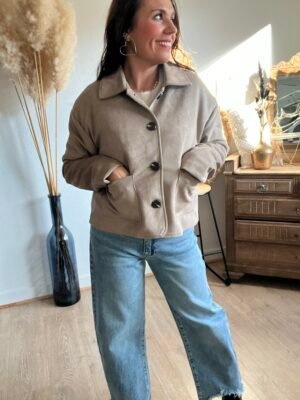 veste en daim taupe veste en daim taupe