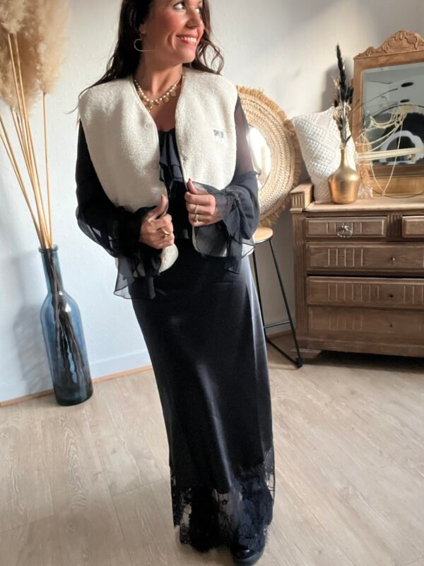 Gilet sans manches écru