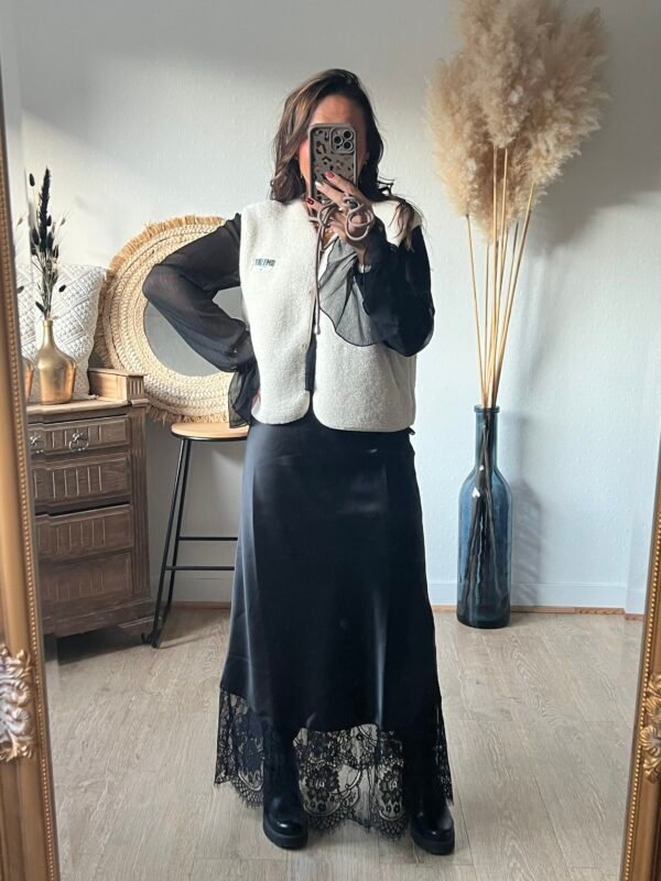 Gilet sans manches écru