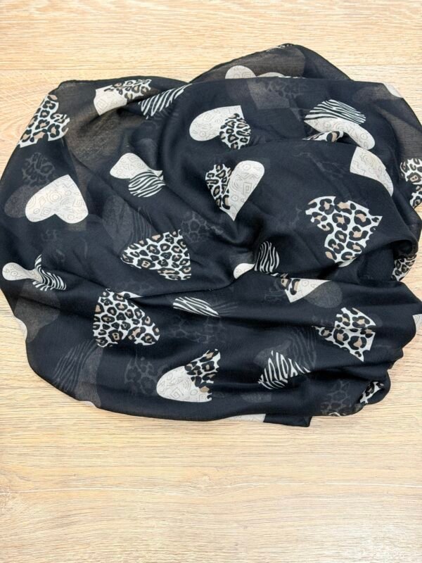 Foulard Leopard noir  – Modèle Safari