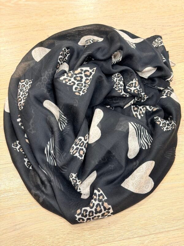 Foulard Leopard noir  – Modèle Safari