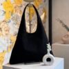 Sac en cuir daim noir