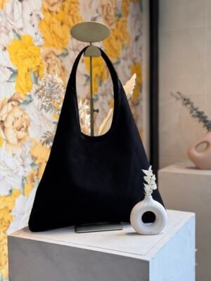 Sac en cuir daim noir