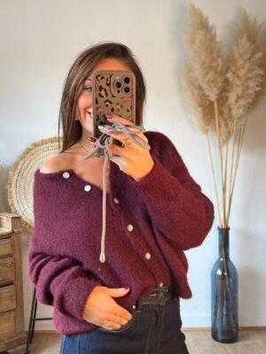 Gilet bordeaux tout doux Gilet bordeaux tout doux