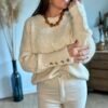 Pull beige extra doux