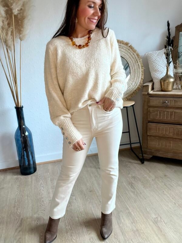 Pull beige extra doux
