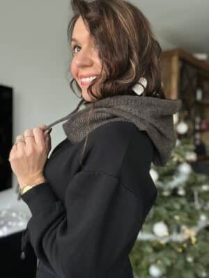 Cagoule café toute douce   – Modèle Nancy