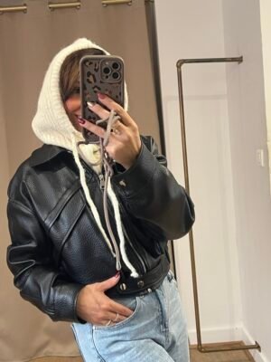 cagoule creme en laine Cagoule crème en laine extra douce – Modèle Lea