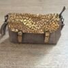 Sac besace cuir Suède taupe léopard – Modèle Nathaly