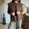 Gilet sans manches marron – Modèle Blanche