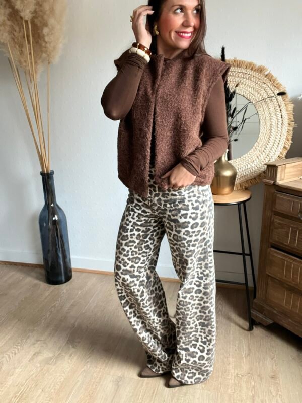 Gilet sans manches marron – Modèle Blanche